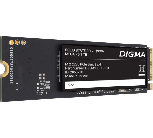 Накопитель SSD Digma PCIe 3.0 x4 1TB DGSM3001TP53T