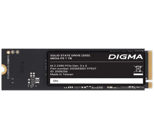 Накопитель SSD Digma PCIe 3.0 x4 1TB DGSM3001TP53T