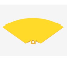 Крышка на горизонтальный угол 90° для оптического лотка 360х100 мм Hyperline FBTR-360-ELB90-CVR