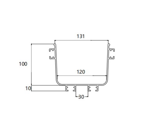 Оптический лоток 120x100x2000мм Hyperline FBTR-120-2000