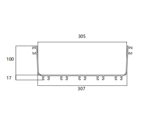 Оптический лоток 300x100x2000мм Hyperline FBTR-300-2000