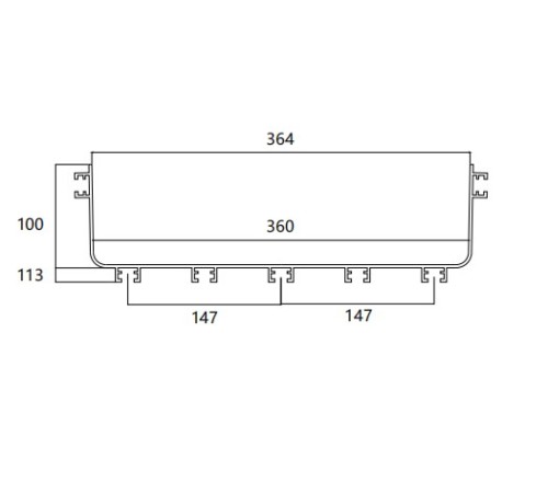 Оптический лоток 360x100x2000мм Hyperline FBTR-360-2000