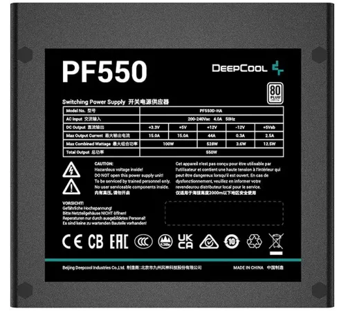 Блок питания DeepCool ATX 550W PF550 V2 R-PF550D-HA0B-WDEU
