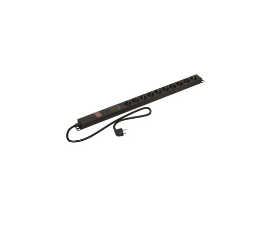 Блок розеток вертикальный Hyperline SHE-10SH-AV-SF-2.5EU