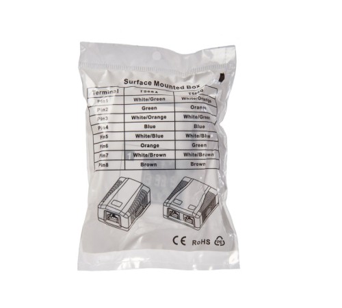 Розетка компьютерная Netko JE342RC6-USM/WH (54402)