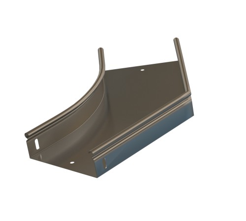 Угол 45° горизонтальный плавный 100x80 R100-0 8 мм Hyperline RST-AHS45-100-80-0 8-R100-SZ RST-AHS45-100-80-0,8-R100-SZ