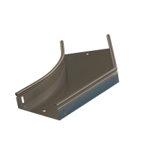 Угол 45° горизонтальный плавный 500x100 R100-0 8 мм Hyperline RST-AHS45-500-100-0 8-R100-SZ RST-AHS45-500-100-0,8-R100-SZ