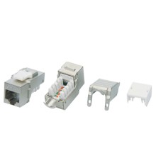 Вставка Keystone Jack RJ-45 (8P8C) Hyperline KJ9-8P8C-C6A-90-SH-F