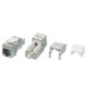 Вставка Keystone Jack RJ-45 (8P8C) Hyperline KJ9-8P8C-C6A-90-SH-F