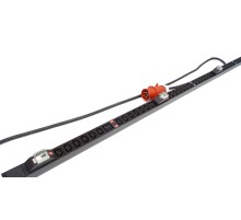 Блок розеток вертикальный Hyperline SHE-36IEC-6BIEC-B-3x32-3PVR