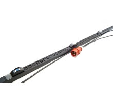 Блок розеток вертикальный Hyperline SHE-36IEC-6BIEC-B-3x16-3PVR