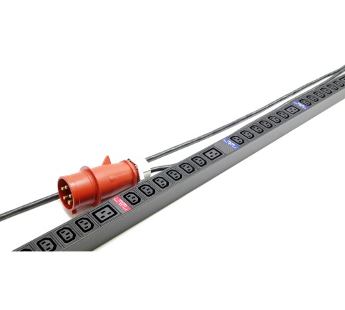 Блок розеток вертикальный Hyperline SHE-36IEC-6BIEC-3x32-3PVR