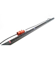 Блок розеток вертикальный Hyperline SHE-36IEC-6BIEC-3x16-3PVR