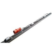 Блок розеток вертикальный Hyperline SHE-24IEC-6BIEC-B-3x32-3PVR