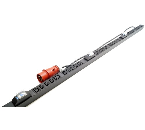 Блок розеток вертикальный Hyperline SHE-24IEC-6BIEC-B-3x32-3PVR