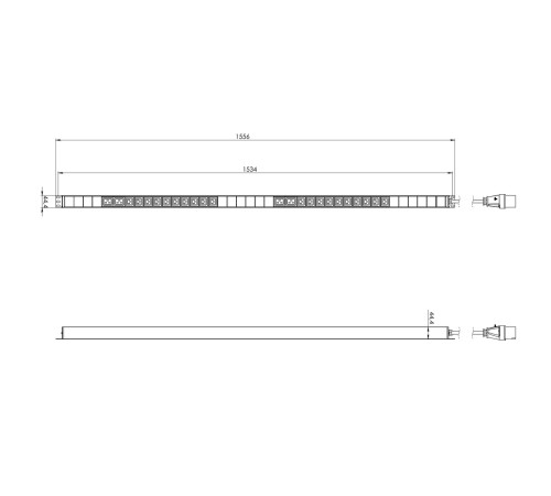 Блок розеток вертикальный Hyperline SHE-20IEC-4BIEC-32-3PVB