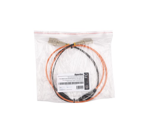 Патч-корд волоконно-оптический (шнур) Hyperline FC-AWS1/D-50-SC/PR-SC/PR-H-1M-LSZH-OR