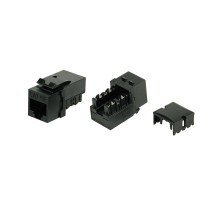 Вставка Keystone Jack RJ-45 (8P8C) Hyperline KJ9-8P8C-C5e-90-BK