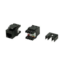 Вставка Keystone Jack RJ-45 (8P8C) Hyperline KJ8-8P8C-C6A-180-BK