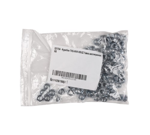 Гайка шестигранная М8 Hyperline TMS-HNM-М8-SZ