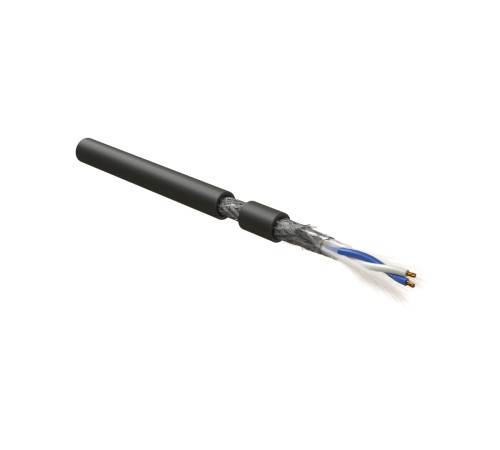 Кабель интерфейса RS-485 Hyperline RS-SF-1x2x24/7-PVC-BK-500