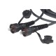 Промышленный патч-корд F/UTP экранированный IP67 категория 5e с защитными крышками 5 м черный Hyperline PC-IE-LPM-STP-RJ45-RJ45-C5e-5M-BK