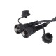 Промышленный патч-корд F/UTP экранированный IP67 категория 5e с защитными крышками 3 м черный Hyperline PC-IE-LPM-STP-RJ45-RJ45-C5e-3M-BK