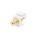 Вставка формата Keystone Jack с проходным адаптером RCA (белый) Hex. type gold plated ROHS белая Hyperline KJ1-RCA/WH-HG-WH