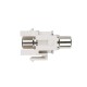 Вставка формата Keystone Jack с проходным адаптером RCA (красный) D type ROHS белая Hyperline KJ1-RCA/RD-D-WH