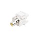 Вставка формата Keystone Jack с проходным адаптером RCA (желтый) D type ROHS белая Hyperline KJ1-RCA/YL-D-WH