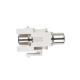 Вставка формата Keystone Jack с проходным адаптером RCA (белый) D type ROHS белая Hyperline KJ1-RCA/WH-D-WH