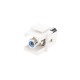 Вставка формата Keystone Jack с проходным адаптером RCA (синий) D type ROHS белая Hyperline KJ1-RCA/BL-D-WH