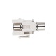 Вставка формата Keystone Jack с проходным адаптером RCA (синий) D type ROHS белая Hyperline KJ1-RCA/BL-D-WH
