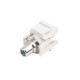 Вставка формата Keystone Jack с проходным адаптером RCA (зеленый) D type ROHS белая Hyperline KJ1-RCA/GN-D-WH