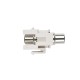 Вставка формата Keystone Jack с проходным адаптером RCA (зеленый) D type ROHS белая Hyperline KJ1-RCA/GN-D-WH