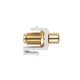 Вставка формата Keystone Jack F-type / RCA красный (IN/OUT) gold plated ROHS белая Hyperline KJ1-RCA/RD-FHG-WH