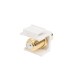Вставка формата Keystone Jack F-type / RCA желтый (IN/OUT) gold plated ROHS белая Hyperline KJ1-RCA/YL-FHG-WH