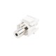 Вставка формата Keystone Jack с проходным адаптером TRS 3.5 мм ROHS белая Hyperline KJ1-TRS-D3.5-WH