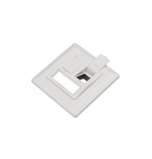 Рамка 80х80 для двух вставок формата Keystone Jack пос. размер 60 мм белая Hyperline FP-GTF-2AS-WH