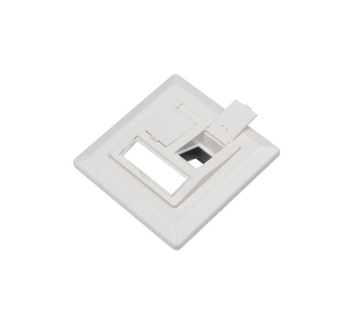 Рамка 80х80 для двух вставок формата Keystone Jack пос. размер 60 мм белая Hyperline FP-GTF-2AS-WH
