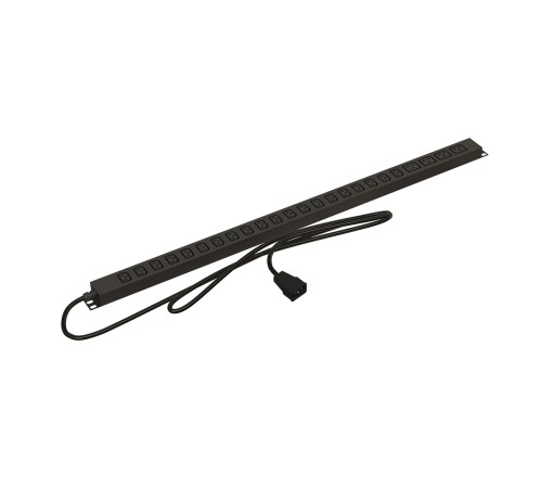 Блок розеток вертикальный Hyperline SHE-20IEC-4BIEC-2.5AIEC
