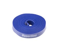 Лента (липучка) в рулоне ширина 16 мм длина 5 м синяя Hyperline WASNR-5x16-BL