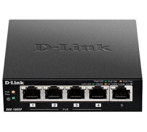 Коммутатор D-Link DGS-1005P (DGS-1005P/B1A)