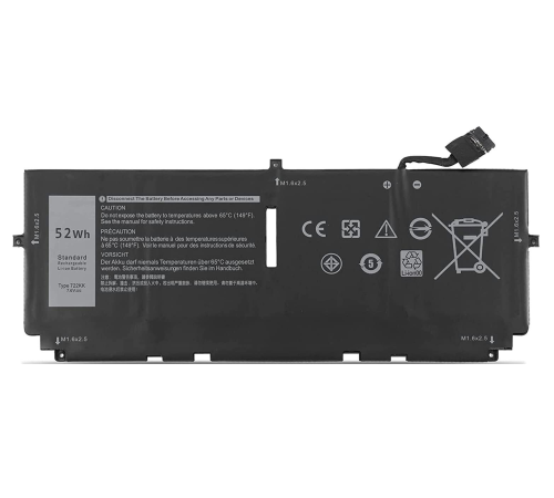 Батарея Dell 4-cell 52Whr для Dell XPS 13 9300/9310/9380 (722KK/2XXFW) (id 2329)