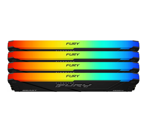 Оперативная память 32Gb DDR4 2666MHz Kingston Fury Beast Black RGB KF426C16BB2AK4/32