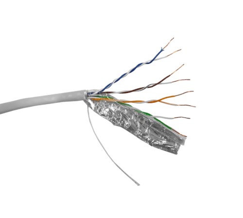Кабель FTP4 cat.5е одножильный экранированный 305м Cu серый Netko Optima Silver N.FTP-67670.05E.0B (67670)