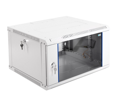 Шкаф телекоммуникационный настенный разборный ЭКОНОМ 6U (600x520) дверь стекло ЦМО ШРН-Э-6.500 30144251203