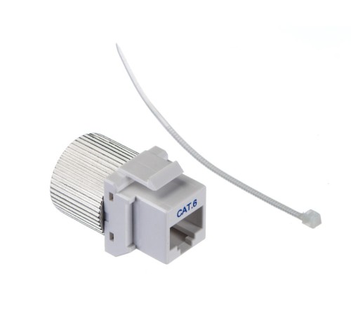 Модуль Keystone неэкранированный RJ45 cat.6, 90° без инструмента белый Netko СКС KJ17-C6-US/WH (51959)