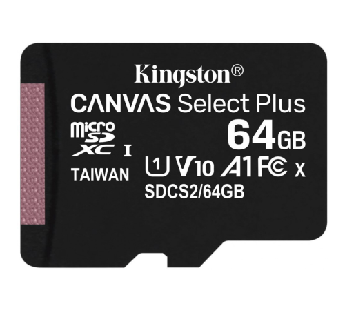 Карта памяти 64Gb MicroSD Kingston Canvas Select Plus SDCS2/64GBSP