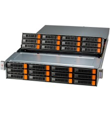Серверная платформа Supermicro SuperStorage 2U Server 521E-E1CR24L noCPU(1) 4th/5th(MCC carrier)/TDP 300W/no DIMM(16)/ 24x3.5/2.5 SAS/SATA/2x1600W/SFT-DCMS-Single (id 32712)
